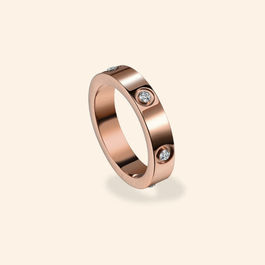 Rosegold Diamond Aurora Ring